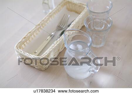 Picture - Glass jar and cutlery. Fotosearch