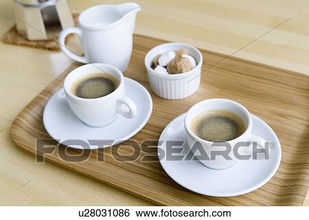 Two cups of coffee View Large Photo Image Stock Photograph - Two cups of coffee. Fotosearch