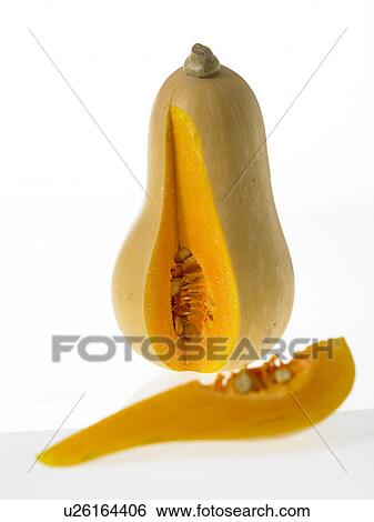 One slice of squash cut out View Large Photo Image Stock Photograph - One slice of squash cut out. Fotosearch