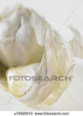 Stock Image - Raw Food, vegetables, Garlic. Fotosearch