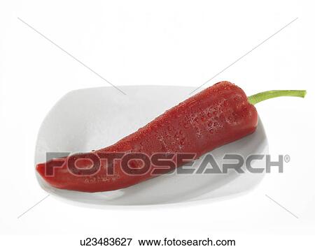 Stock Photo - Ramiro Pepper on plate. Fotosearch