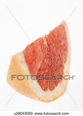 Stock Image - Food, Fruit, Blood Orange Slice. Fotosearch