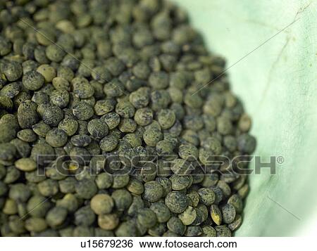 Stock Photograph - Bowl of Green Lentils. Fotosearch