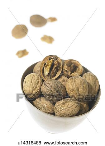 Stock Photo - Bowl of walnuts. Fotosearch
