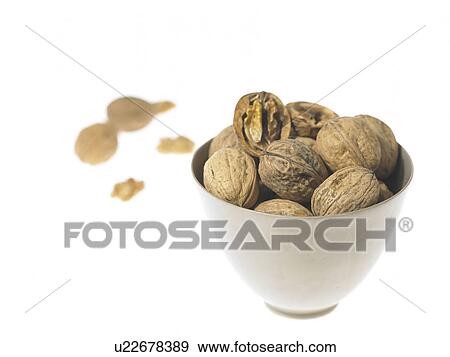 Stock Photo - Bowl of Walnuts. Fotosearch