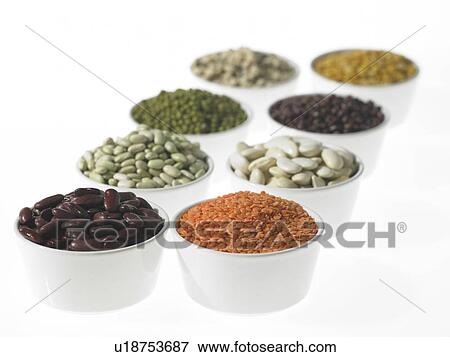 Eight bowls of various Beans View Large Photo Image Stock Photo - Eight bowls of various Beans. Fotosearch