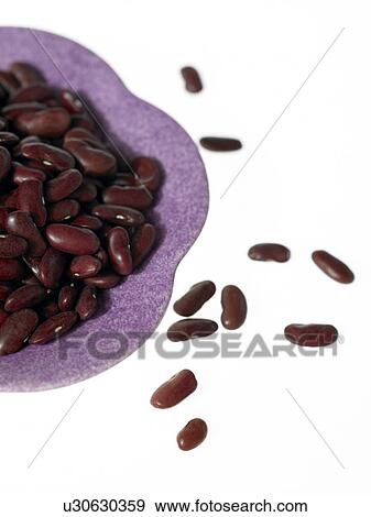 Stock Photo - Plate of red kidney beans. Fotosearch