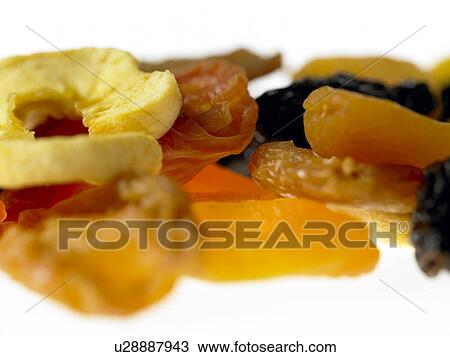 Stock Image - Raw Foods, Mixed Dried Fruit. Fotosearch