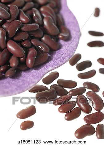 Stock Image - Raw Foods, Red Kidney Beans. Fotosearch