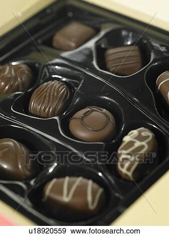 Stock Photo - An assorted box of Chocolates. Fotosearch