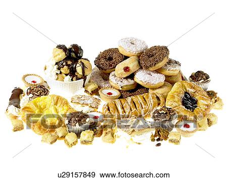 Stock Photo - Assorted Biscuits and Cakes. Fotosearch