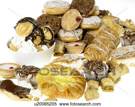 Stock Photography - Assorted biscuits and cakes. Fotosearch