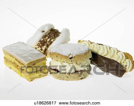Stock Photo - Assorted Cream Cakes. Fotosearch