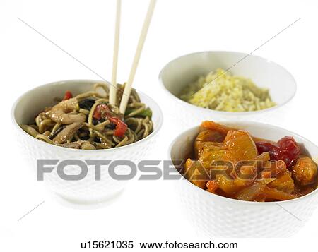 Stock Photography - Chinese Takeout with chopsticks. Fotosearch