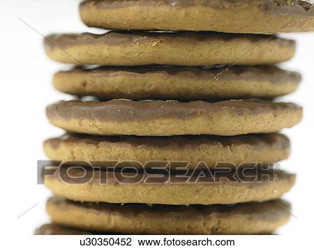 Stock Image - Chocolate biscuits. Fotosearch