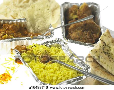 Containers of Indian Takeaway Food View Large Photo Image Stock Photograph - Containers of Indian Takeaway Food. Fotosearch
