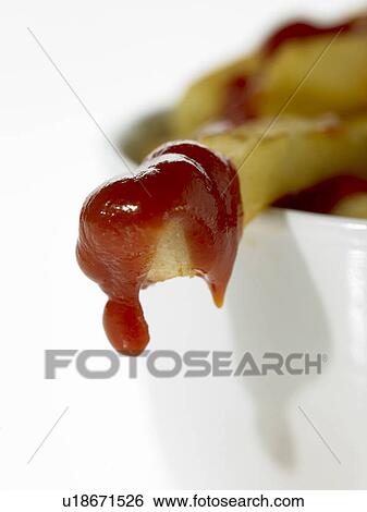 Stock Photograph - French fried Chips and Ketchup. Fotosearch
