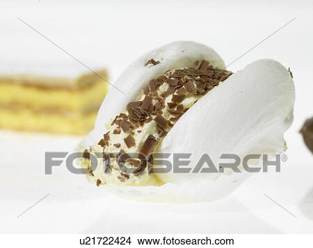 Picture - Meringue Cream Cake. Fotosearch