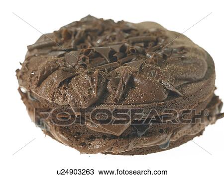 Stock Image - One chocolate cake. Fotosearch