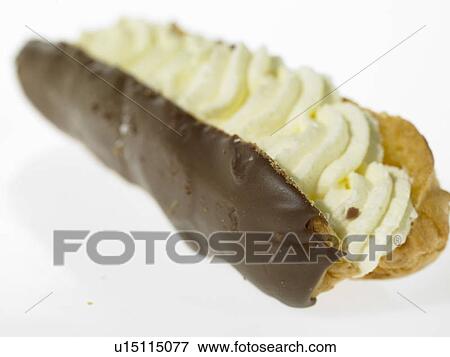 One Chocolate Eclair View Large Photo Image Stock Photo - One Chocolate Eclair. Fotosearch