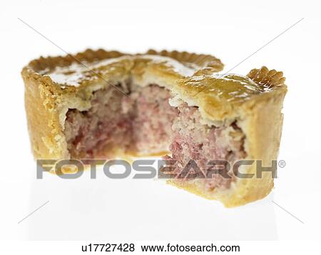 One small Pork Pie with a slice cut out View Large Photo Image Stock Photo - One small Pork Pie with a slice cut out. Fotosearch