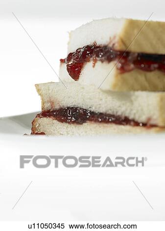 White Bread Jam Sandwich View Large Photo Image Stock Photography - White Bread Jam Sandwich. Fotosearch