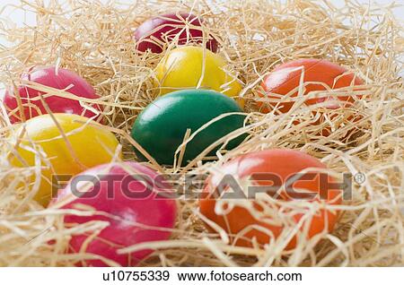 Stock Photo - Close-up of Easter eggs. Fotosearch