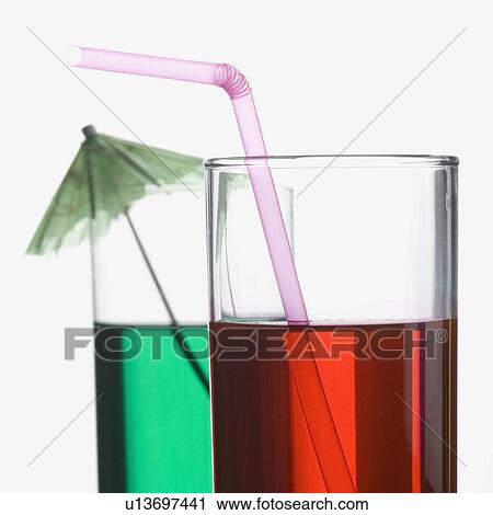 Close-up of two glasses of mocktail View Large Photo Image Stock Image - Close-up of two glasses of mocktail. Fotosearch