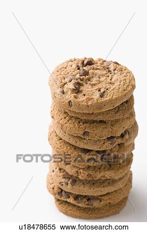 Stock Photography - Close-up of a stack of biscuits. Fotosearch