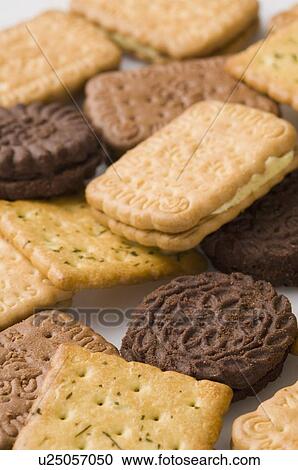 Stock Image - Close-up of biscuits. Fotosearch