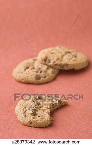 Stock Image - Close-up of three biscuits. Fotosearch