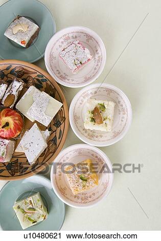 High angle view of sweets in plate and saucer View Large Photo Image Stock Image - High angle view of sweets in plate and saucer. Fotosearch