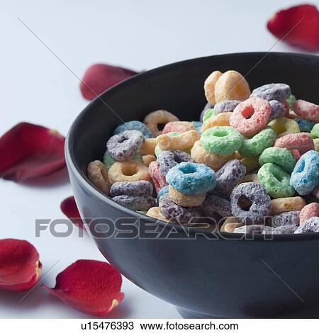 Stock Image - Close-up of a bowl of cereal. Fotosearch