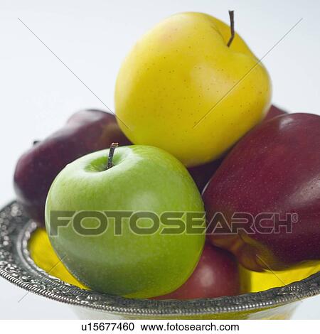 Stock Image - Close-up of apples in a bowl. Fotosearch