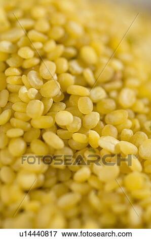 Stock Photo - Close-up of fried Split Green grams. Fotosearch