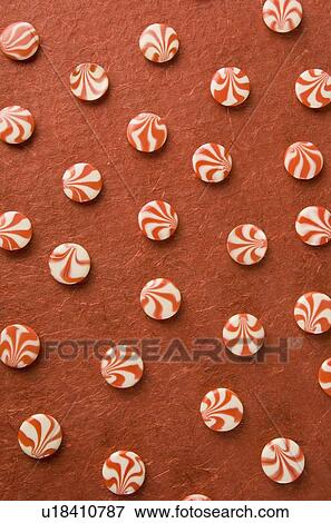 Stock Photo - High angle view of candies. Fotosearch