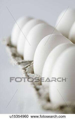 Close-up of eggs in an egg carton View Large Photo Image Stock Image - Close-up of eggs in an egg carton. Fotosearch