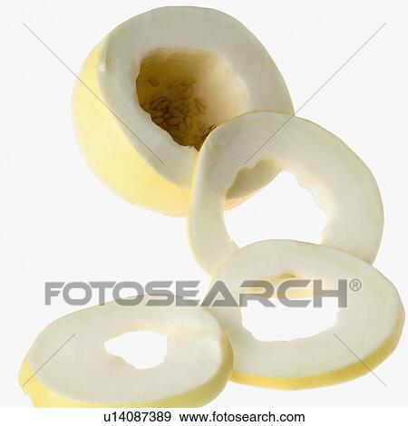 Stock Photo - Close-up of slices of cantaloupe. Fotosearch