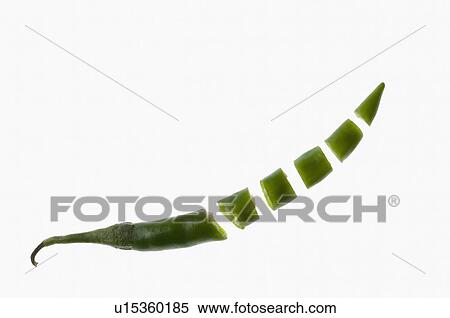 Stock Photography - Close-up of a green chili pepper. Fotosearch