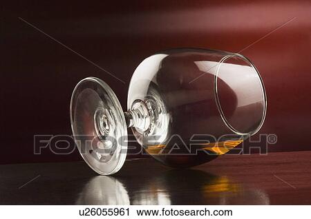 Stock Image - Close-up of a glass of red wine. Fotosearch