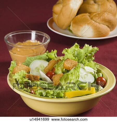 Stock Photo - Close-up of a bowl of salad. Fotosearch