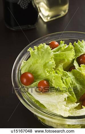 Close-up of a bowl of salad View Large Photo Image Stock Photo - Close-up of a bowl of salad. Fotosearch