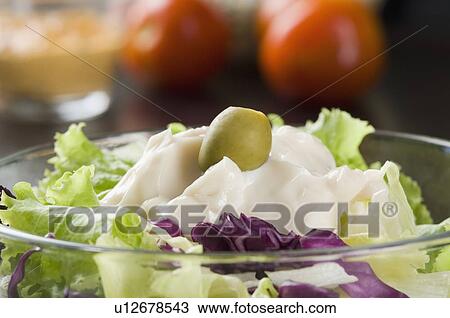 Close-up of salad in a bowl View Large Photo Image Stock Image - Close-up of salad in a bowl. Fotosearch