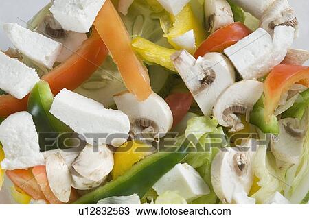 Stock Image - Close-up of vegetable salad. Fotosearch