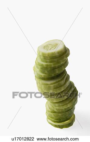 Close-up of a stack of cucumber slices View Large Photo Image Stock Image - Close-up of a stack of cucumber slices. Fotosearch