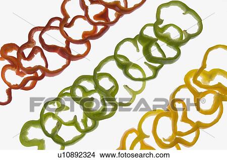 Close-up of bell pepper slices View Large Photo Image Picture - Close-up of bell pepper slices. Fotosearch
