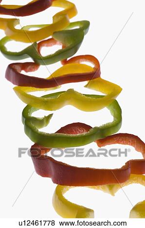 Close-up of bell pepper slices View Large Photo Image Stock Photo - Close-up of bell pepper slices. Fotosearch