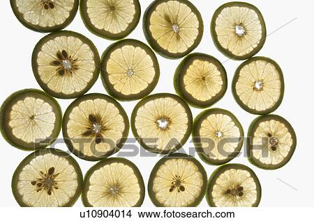 Picture - Close-up of lemon slices. Fotosearch