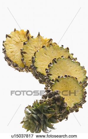 Stock Photo - Close-up of pineapple slices. Fotosearch