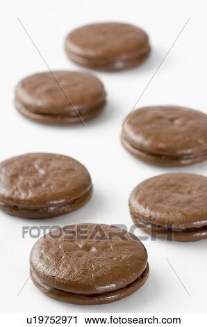 Close-up of chocolate cookies View Large Photo Image Stock Image - Close-up of chocolate cookies. Fotosearch